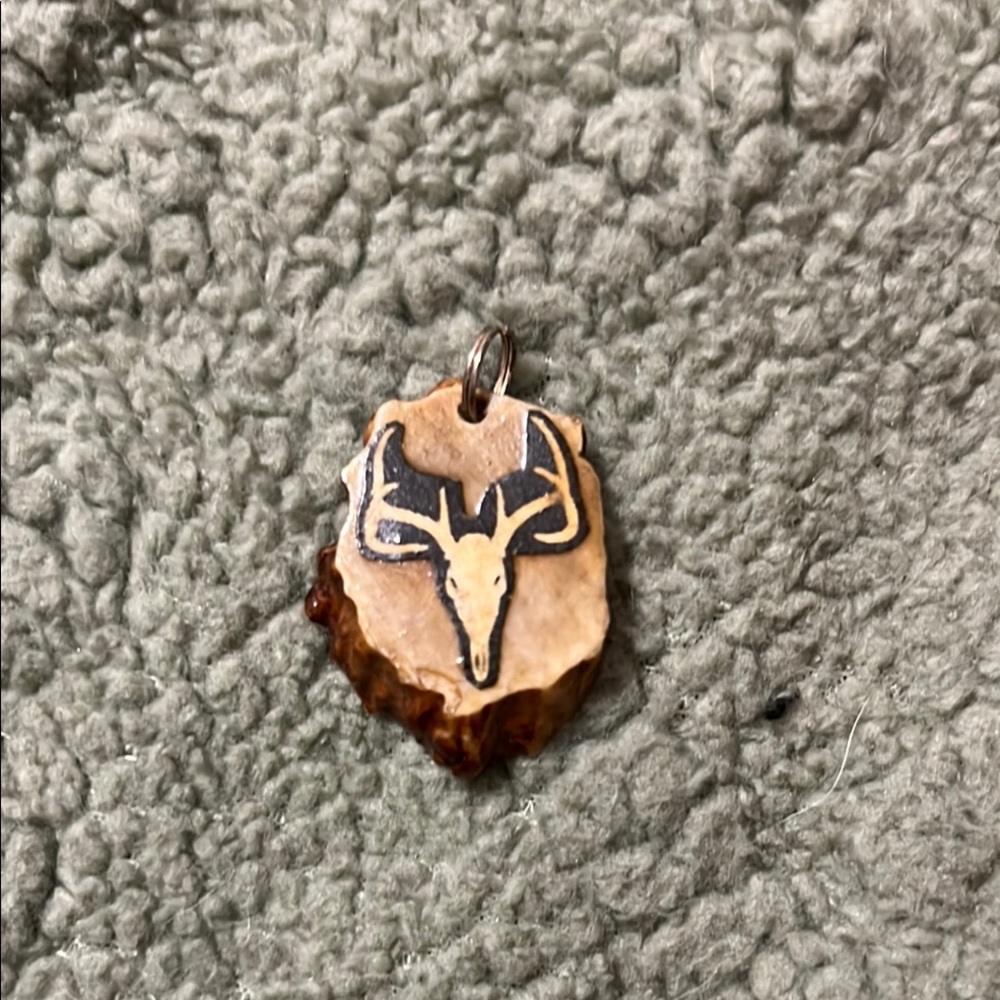 Hand made Rustic Deer Antler charm.